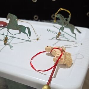 Set of 3, Horse Ornaments